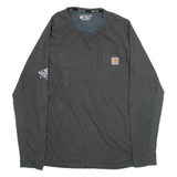 CARHARTT Relaxed Fit Mens T-Shirt Grey Long Sleeve M