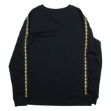 NIKE Mens T-Shirt Black Long Sleeve XS