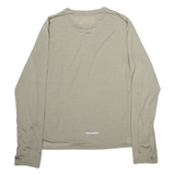 THE NORTH FACE Womens T-Shirt Brown Long Sleeve L