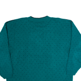 CLASSIC ESSENTIALS Womens Patterned Jumper Green Crazy Pattern Chunky Knit M