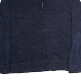 NAUTICA Mens Jumper Blue 1/4 Zip Tight Knit XL