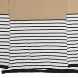 TOMMY HILFIGER Womens Patterned Jumper Black Striped Tight Knit L