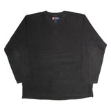 CHAPS RALPH LAUREN Mens Jumper Black V-Neck Tight Knit L