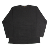 CHAPS RALPH LAUREN Mens Jumper Black V-Neck Tight Knit L