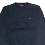 TOMMY HILFIGER Mens Jumper Blue Tight Knit M