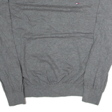 TOMMY HILFIGER Mens Jumper Grey Tight Knit L