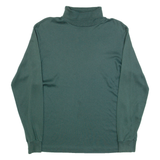 BOBBIE BROOKS Womens Jumper Green Roll Neck 90s Tight Knit M