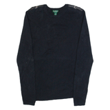 LAUREN RALPH LAUREN Petite Womens Jumper Black Tight Knit M