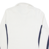 TOMMY HILFIGER Womens Jumper White 1/4 Zip Tight Knit S