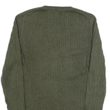 TOMMY HILFIGER Womens Jumper Green Cable Knit L