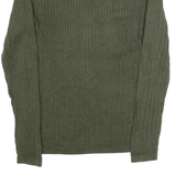 TOMMY HILFIGER Womens Jumper Green Cable Knit L
