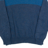 CALVIN KLEIN Womens Jumper Blue Tight Knit Wool M