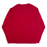 CHAPS Mens Jumper Red Tight Knit 2XL