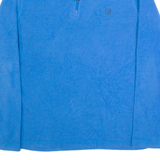 CHAPS Mens Fleece Blue 1/4 Zip M