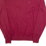 TOMMY HILFIGER Mens Jumper Red Tight Knit M