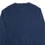 TOMMY HILFIGER Mens Jumper Blue Tight Knit L