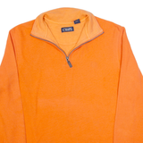 CHAPS Mens Jumper Orange 1/4 Zip Tight Knit M