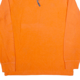CHAPS Mens Jumper Orange 1/4 Zip Tight Knit M