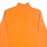 CHAPS Mens Jumper Orange 1/4 Zip Tight Knit M