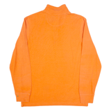 CHAPS Mens Jumper Orange 1/4 Zip Tight Knit M