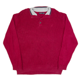 NAUTICA Mens Jumper Red 1/4 Zip Chunky Knit 2XL