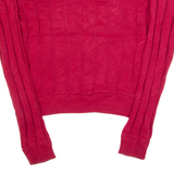 NAUTICA Womens Jumper Red Tight Knit S