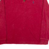 POLO RALPH LAUREN Mens Jumper Red 1/4 Zip Tight Knit M