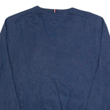 TOMMY HILFIGER Mens Jumper Blue Tight Knit L