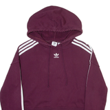 ADIDAS ORIGINALS Womens Maroon Hoodie UK 6