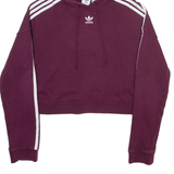 ADIDAS ORIGINALS Womens Maroon Hoodie UK 6