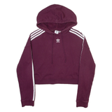 ADIDAS ORIGINALS Womens Maroon Hoodie UK 6
