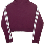 ADIDAS ORIGINALS Womens Maroon Hoodie UK 6
