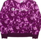 CHAMPION Tie-Dye Womens Purple Hoodie M