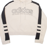 ADIDAS ORIGINALS Womens Cream Hoodie UK 10