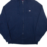 TOMMY JEANS Womens Blue Hoodie Full Zip XS