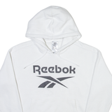 REEBOK Womens White Hoodie M
