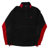NAUTICA Mens Fleece Black 1/4 Zip L