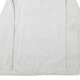 TOMMY HILFIGER Womens Jumper White Button Neck Tight Knit XL