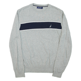 NAUTICA Mens Jumper Grey Tight Knit M