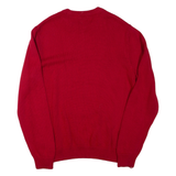 CHAPS Mens Jumper Red Tight Knit L