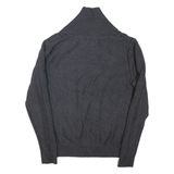 NAUTICA Mens Jumper Grey Button Neck Cable Knit S