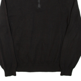 CALVIN KLEIN Mens Jumper Grey 1/4 Zip Tight Knit 2XL