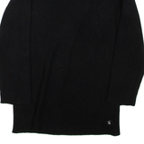 LAUREN RALPH LAUREN Womens Jumper Black Tight Knit 3/4 Sleeve S