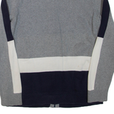 TOMMY HILFIGER Mens Patterned Jumper Grey High Neck Tight Knit L