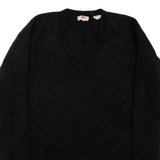 LEVI'S Womens Jumper Black Tight Knit Wool S