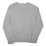 TOMMY HILFIGER Mens Jumper Grey 1/4 Zip Tight Knit M