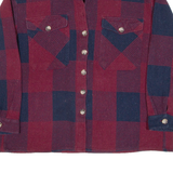 NEW STYLE Womens Flannel Shirt Red Check Long Sleeve S