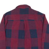 NEW STYLE Womens Flannel Shirt Red Check Long Sleeve S