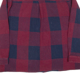 NEW STYLE Womens Flannel Shirt Red Check Long Sleeve S