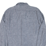 BOSS Mens Plain Shirt Grey Long Sleeve L